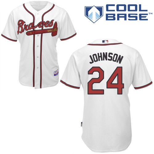 Kelly Johnson Atlanta Braves #24 Home Big And Tall Cool Base Jersey - White