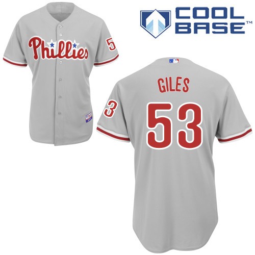 Ken Giles Philadelphia Phillies #53 Away Big And Tall Cool Base Jersey - Gray