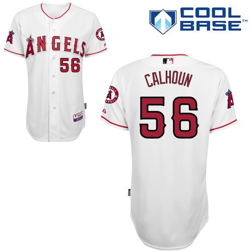 Kole Calhoun Los Angeles Angels Of Anaheim #56 Home Big And Tall Cool Base Jersey - White