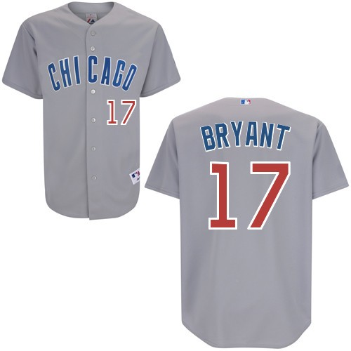 Kris Bryant Chicago Cubs #17 Away Big And Tall Cool Base Jersey - Gray