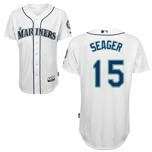 Kyle Seager Seattle Mariners #15 Home Big And Tall Cool Base Jersey - White