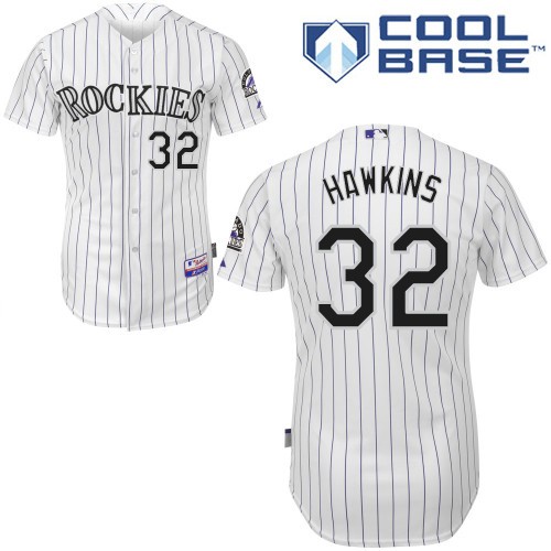 LaTroy Hawkins Colorado Rockies #32 Home Big And Tall Cool Base Jersey - White