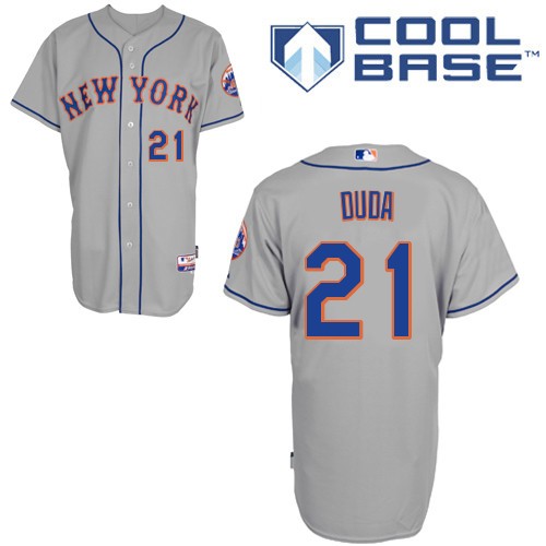 Lucas Duda New York Mets #21 Away Big And Tall Cool Base Jersey - Gray