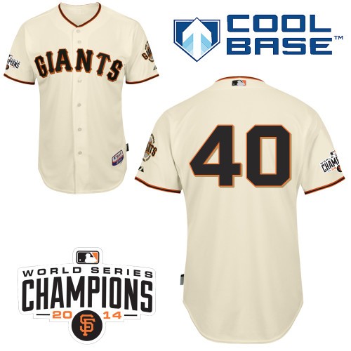 Madison Bumgarner San Francisco Giants #40 Home Champions Big And Tall Cool Base Jersey - White