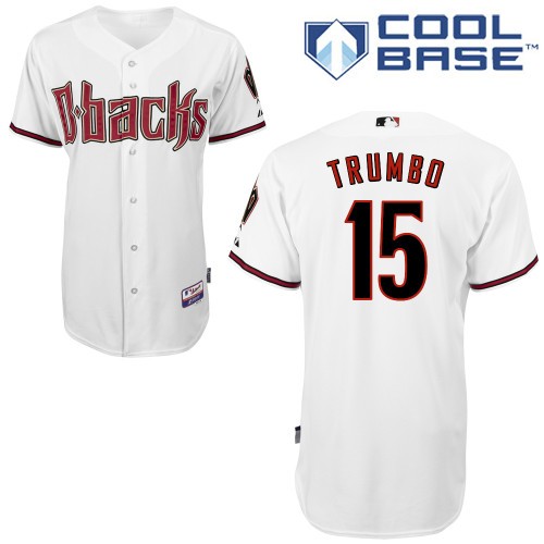 Mark Trumbo Arizona Diamondbacks #15 Home Big And Tall Cool Base Jersey - White