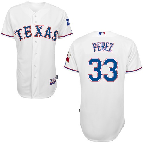 Martin Perez Texas Rangers #33 Home Big And Tall Cool Base Jersey - White