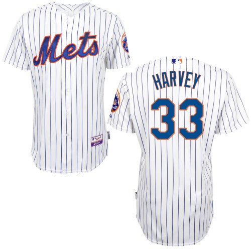 Matt Harvey New York Mets #33 Home Big And Tall Cool Base Jersey - White