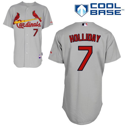 Matt Holliday St. Louis Cardinals #7 Away Big And Tall Cool Base Jersey - Gray