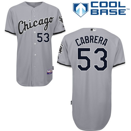 Melky Cabrera Chicago White Sox #53 Away Big And Tall Cool Base Jersey - Silver Gray