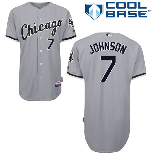 Micah Johnson Chicago White Sox #7 Away Big And Tall Cool Base Jersey - Silver Gray