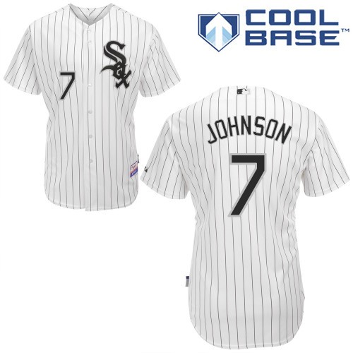 Micah Johnson Chicago White Sox #7 Home Big And Tall Cool Base Jersey - White