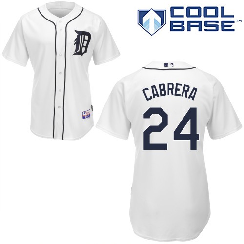 Miguel Cabrera Detroit Tigers #24 Home Big And Tall Cool Base Jersey - White