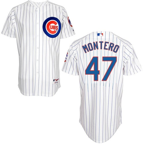 Miguel Montero Chicago Cubs #47 Home Big And Tall Cool Base Jersey - White