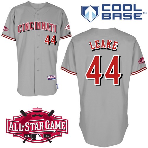 Mike Leake Cincinnati Reds #44 Away All Star Big And Tall Cool Base Jersey - Gray