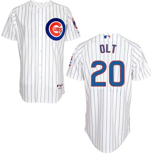 Mike Olt Chicago Cubs #20 Home Big And Tall Cool Base Jersey - White