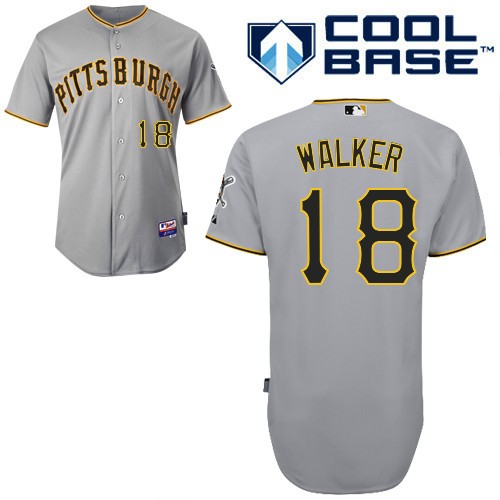 Neil Walker Pittsburgh Pirates #18 Away Big And Tall Cool Base Jersey - Gray