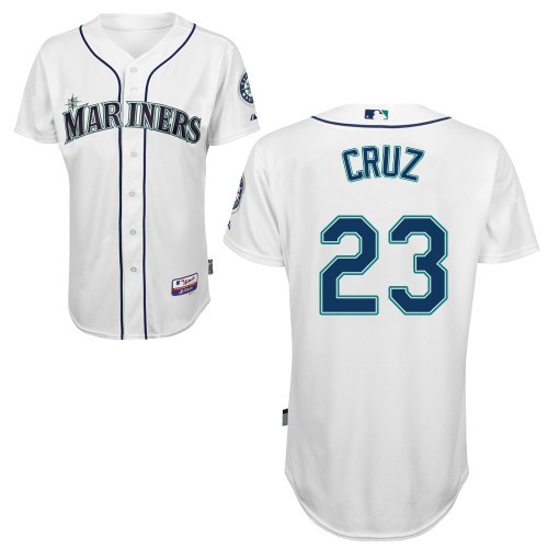 Nelson Cruz Seattle Mariners #23 Home Big And Tall Cool Base Jersey - White