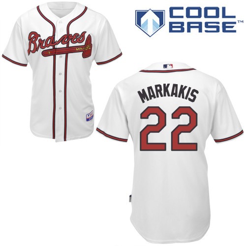 Nick Markakis Atlanta Braves #22 Home Big And Tall Cool Base Jersey - White