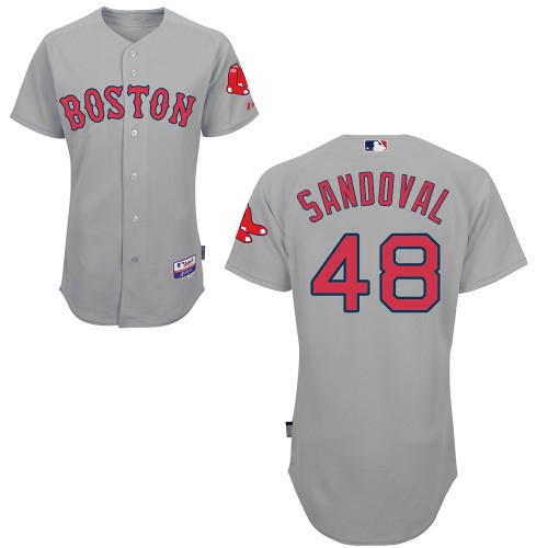 Pablo Sandoval Boston Red Sox #48 Away Big And Tall Cool Base Jersey - Gray