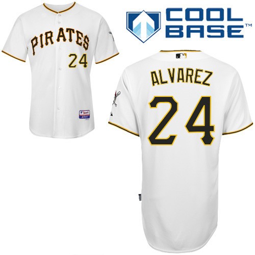 Pedro Alvarez Pittsburgh Pirates #24 Home Big And Tall Cool Base Jersey - White