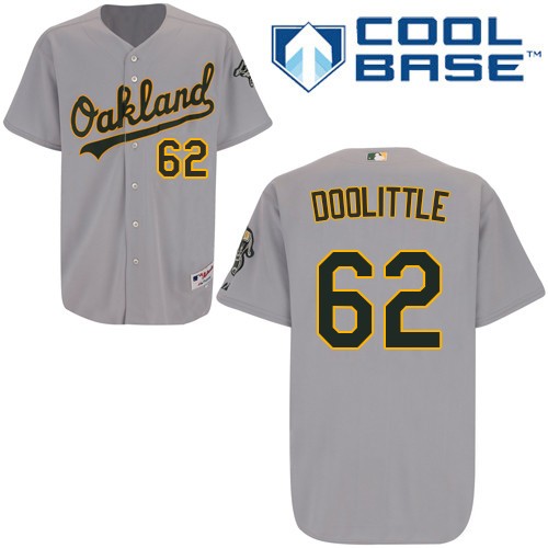 Sean Doolittle Oakland Athletics #62 Away Big And Tall Cool Base Jersey - Gray