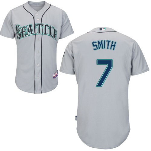 Seth Smith Seattle Mariners #7 Away Big And Tall Cool Base Jersey - Metallic Silver Gray