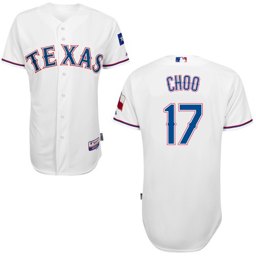 Shin-Soo Choo Texas Rangers #17 Home Big And Tall Cool Base Jersey - White