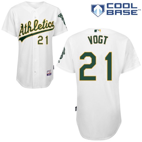 Stephen Vogt Oakland Athletics #21 Home Big And Tall Cool Base Jersey - White