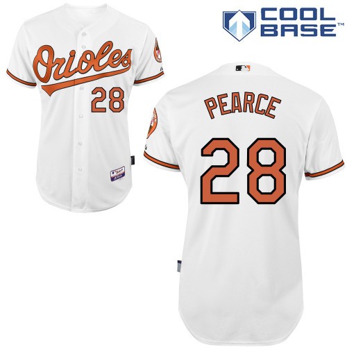 Steve Pearce Baltimore Orioles #28 Home Big And Tall Cool Base Jersey - White