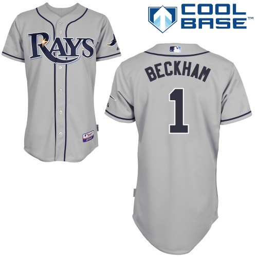 Tim Beckham Tampa Bay Rays #1 Away Big And Tall Cool Base Jersey - Gray