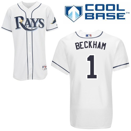 Tim Beckham Tampa Bay Rays #1 Home Big And Tall Cool Base Jersey - White