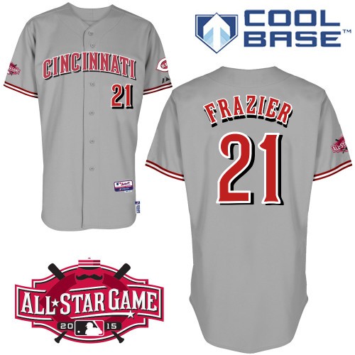 Todd Frazier Cincinnati Reds #21 Away All Star Big And Tall Cool Base Jersey - Gray