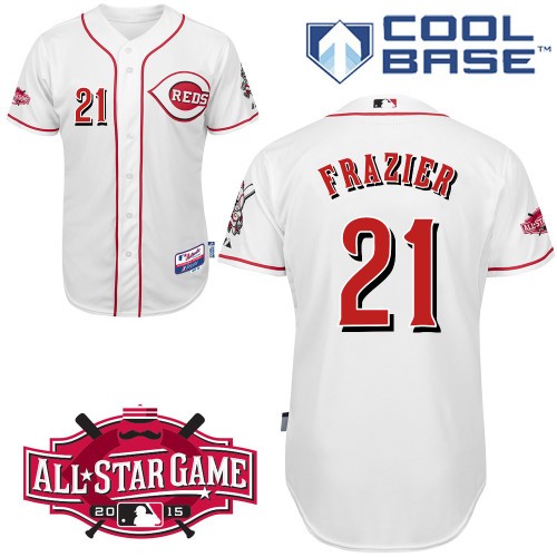 Todd Frazier Cincinnati Reds #21 Home All Star Big And Tall Cool Base Jersey - White