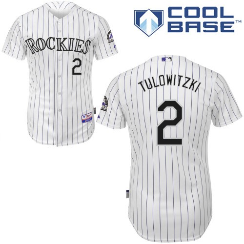 Troy Tulowitzki Colorado Rockies #2 Home Big And Tall Cool Base Jersey - White