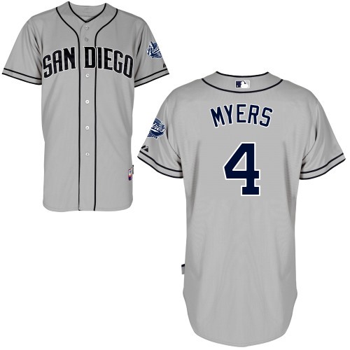 Wil Myers San Diego Padres #4 Away Big And Tall Cool Base Jersey - Gray