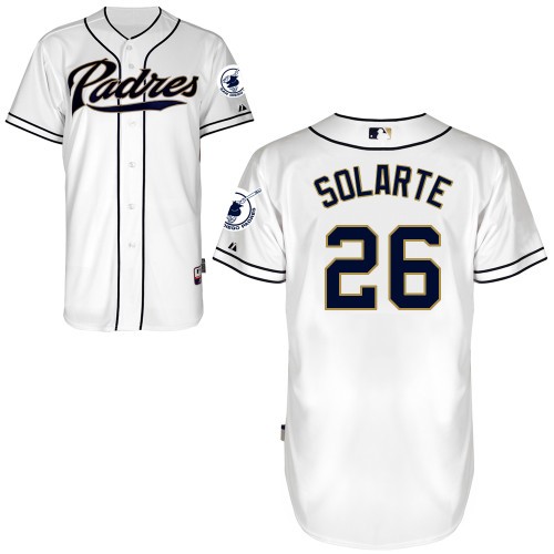 Yangervis Solarte San Diego Padres #26 Home Big And Tall Cool Base Jersey - White