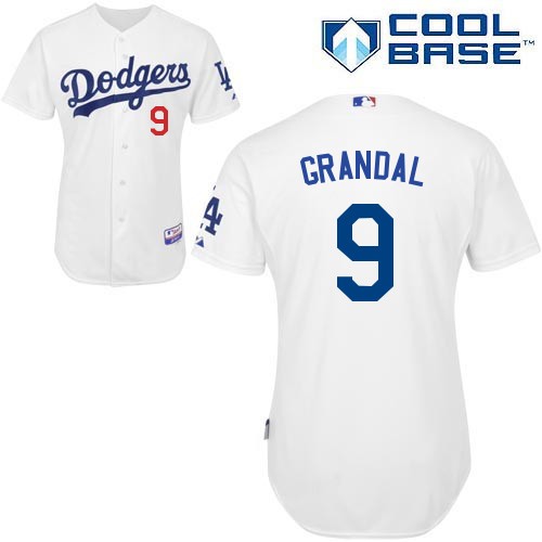 Yasmani Grandal Los Angeles Dodgers #9 Home Big And Tall Cool Base Jersey - White