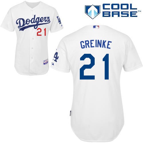 Zack Greinke Los Angeles Dodgers #21 Home Big And Tall Cool Base Jersey - White