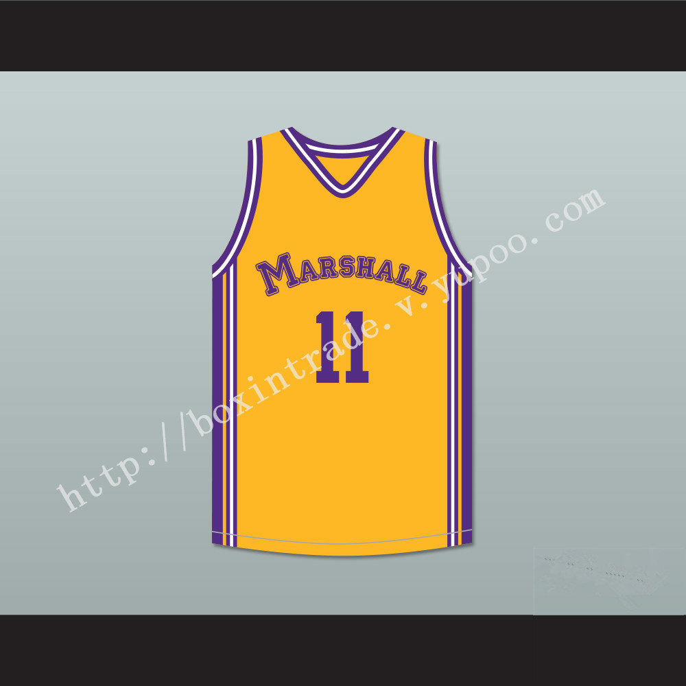 Arthur Agee 11 John Marshall Metropolitan High School Yellow Basketball Jersey Hoop Dreams