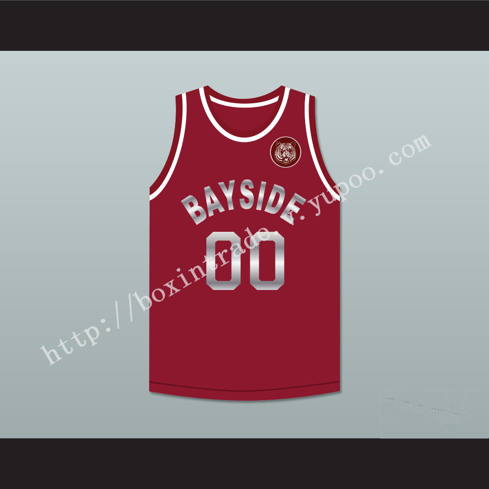 Saved By The Bell Screech 00 Bayside Tigers Maroon Basketball Jersey Includes Tiger Patch