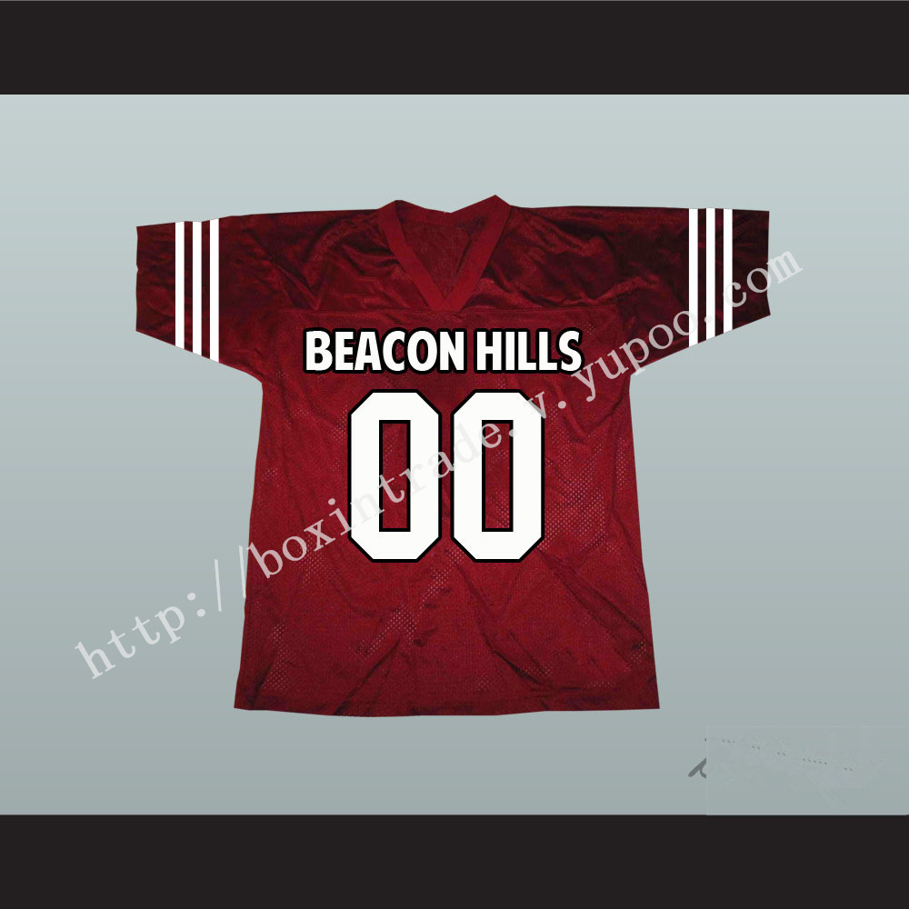 Derek Hale 00 Beacon Hills Cyclones Maroon Lacrosse Jersey Teen Wolf