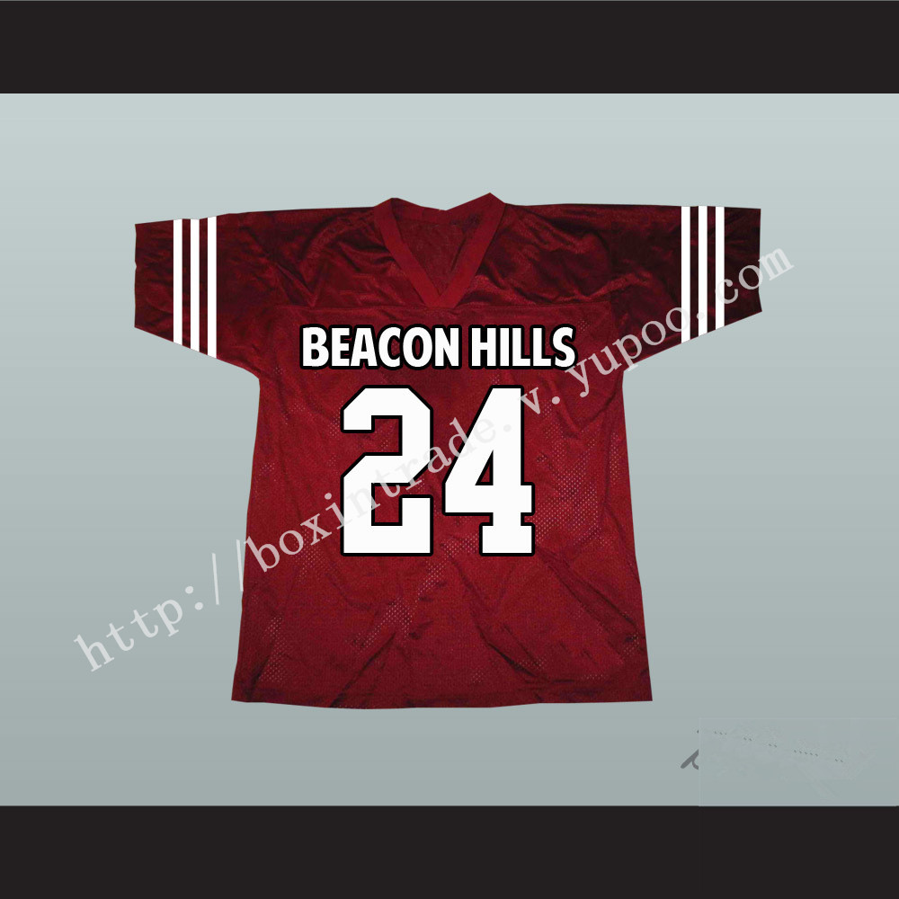 Stiles Stilinski 24 Beacon Hills Cyclones Maroon Lacrosse Jersey Teen Wolf