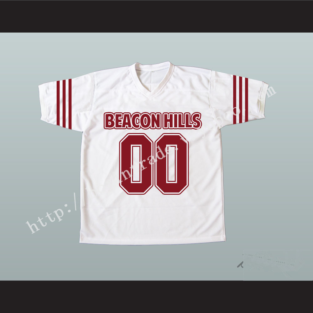 Derek Hale 00 Beacon Hills Cyclones Maroon White Lacrosse Jersey Teen Wolf