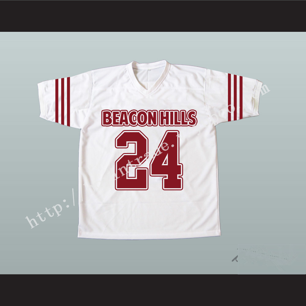 Stiles Stilinski 24 Beacon Hills Cyclones White Lacrosse Jersey Teen Wolf