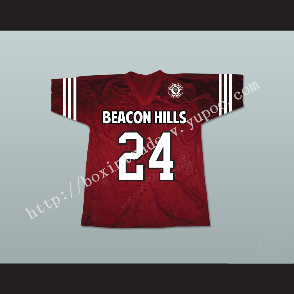 Stiles Stilinski 24 Beacon Hills Cyclones Lacrosse Jersey Teen Wolf Includes Patch