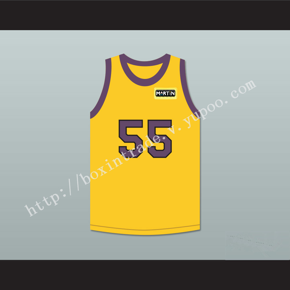 Nipsey Big Nip 55 Yellow Basketball Jersey with Martin Patch