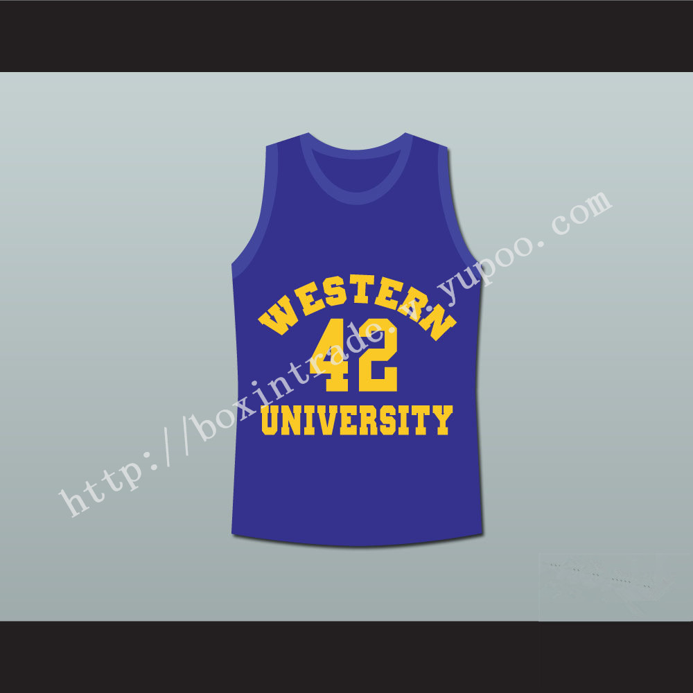 Matt Nover Ricky Roe Western University Blue Basketball Jersey Blue Chips Movie