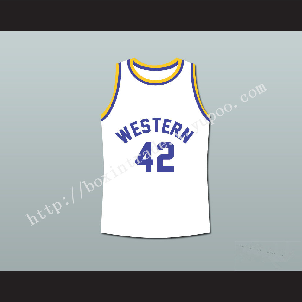 Matt Nover Ricky Roe Western University White Basketball Jersey Blue Chips Movie