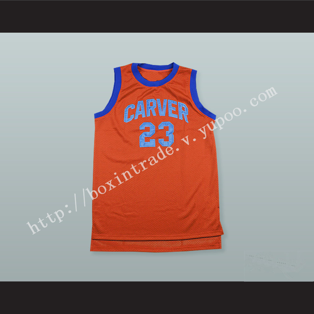 23 Carver High School Basketball Jersey White Shadow