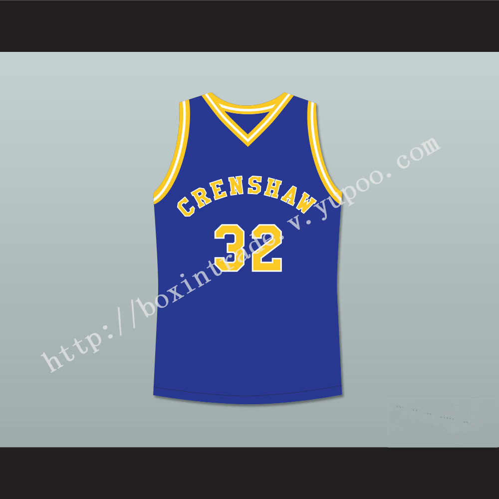 Monica Wright 32 Crenshaw High School Blue Basketball Jersey Love and Basketball